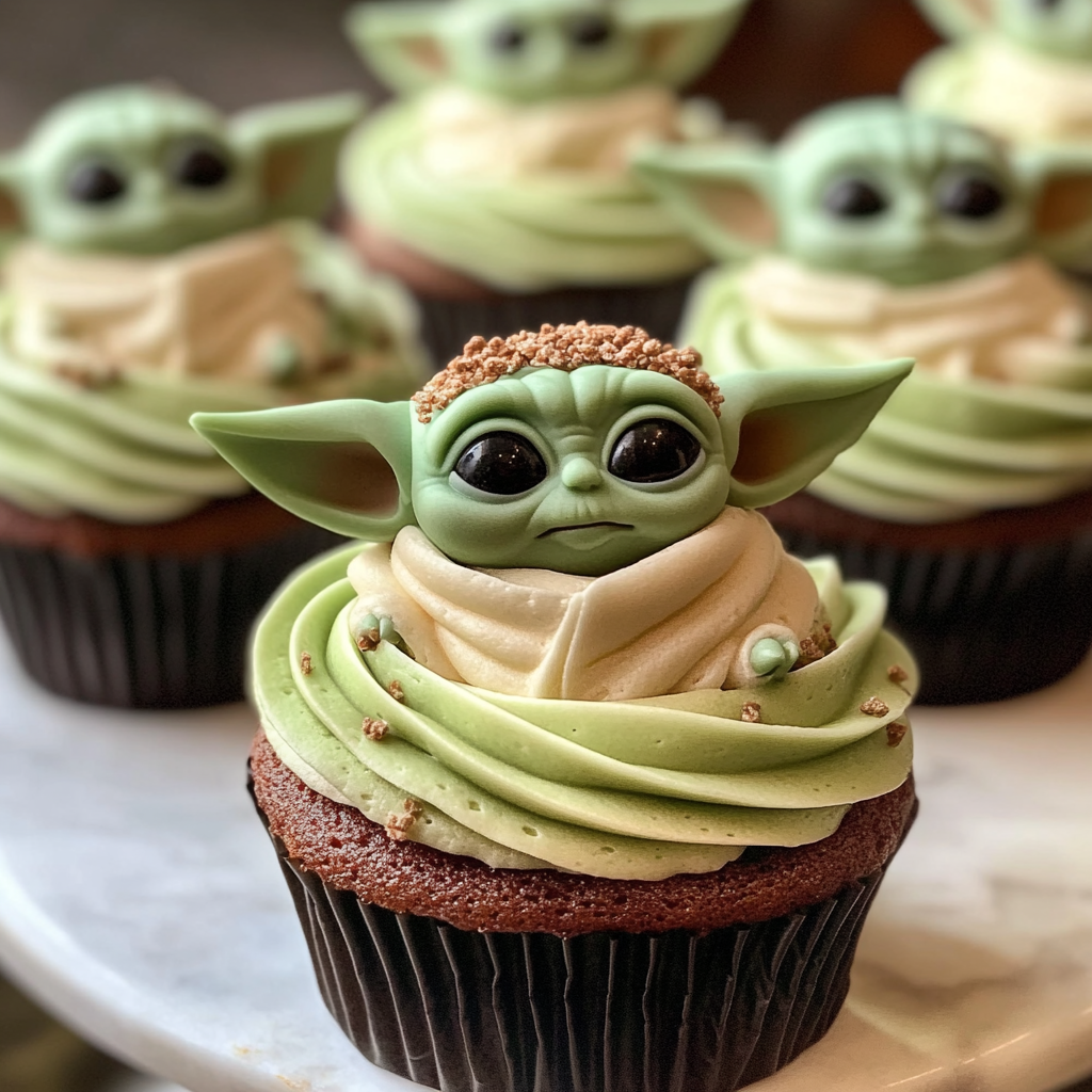 Adorable Baby Yoda Cupcakes