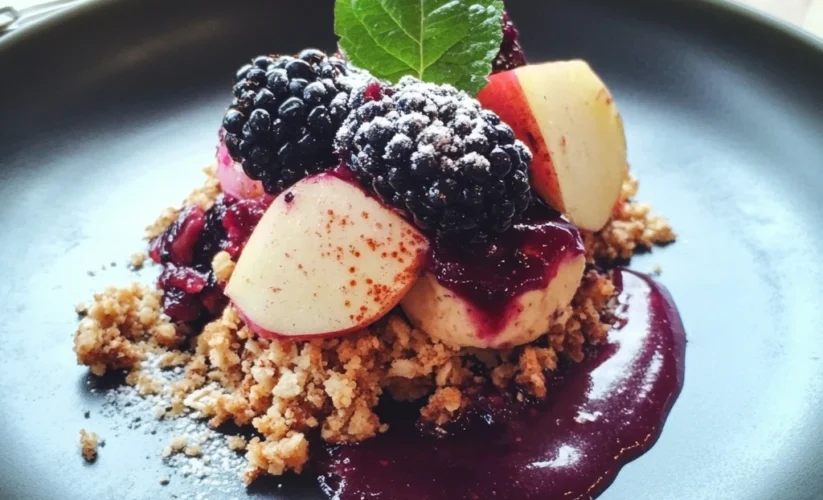 Blackberry and Apple Crumble