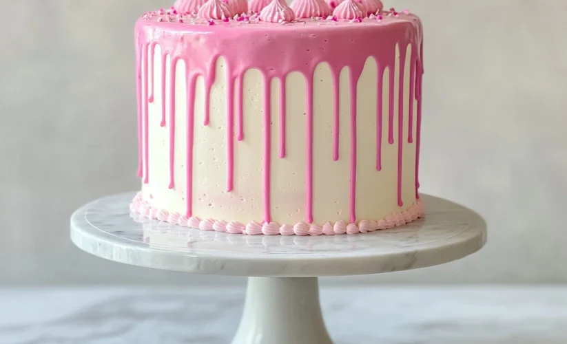 How to Make a Stunning Pink Drip Cake