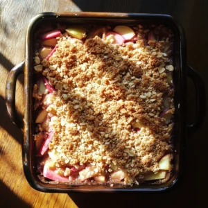 Vegan Apple Rhubarb Crisp Picture